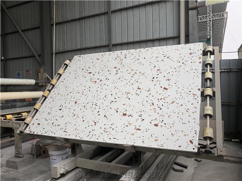 Multicolor White Terrazzo Shopping Mall Floor Desert Sand
